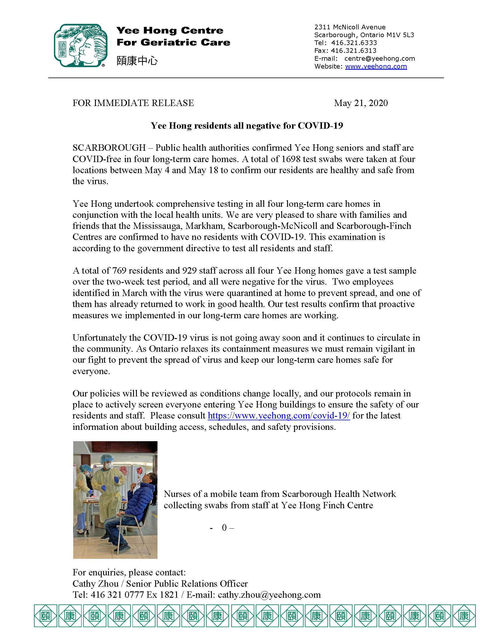 News Release May 21, 2020